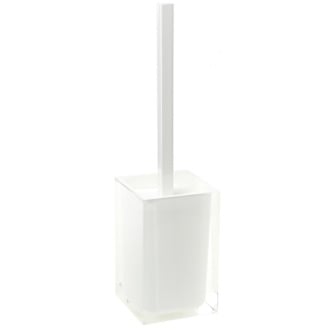 Modern Toilet Brush Holder in White Gedy RA33-02